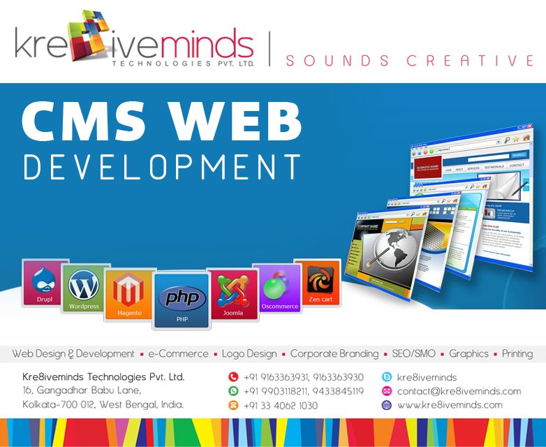 Design your Dynamic #Responsive #website at low price. Call +91 9163363931 for contact. We are expert in #CMSdevelopment, #Joomla, #PHP, #Wordpress, #portaldevelopment and many more. Visit : kre8iveminds.com