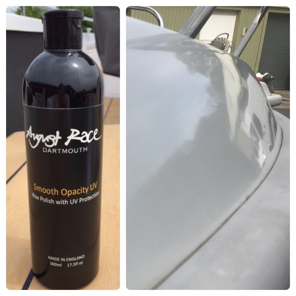 AugustRaceDemos's tweet photo. Now that the sun has finally got his hat on it’s important to protect your boat from UV damage. @AugustRace #SmoothOpacityUV wax contains a UV reflective additive to help keep your boat safe from the sun. Find out more here https://t.co/2CLKqWJgxJ #TimeToCleanTheBoat #BoatLife https://t.co/YY891dvEBA