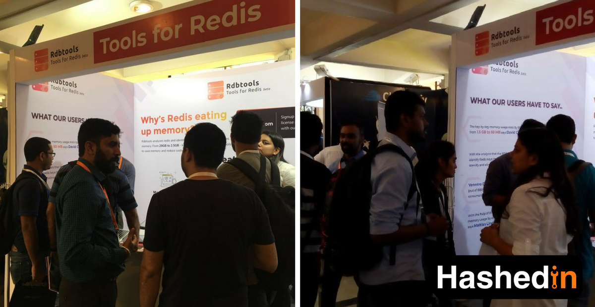 rdbtools's tweet photo. Why's Redis easting up memory? #Discussion game going strong at #GIDS event 2018, Bangalore #Redis #RDBTools Launch. Come join us in this discussion. https://t.co/dqDYoOFeb5 #Launch #memoryoptimization https://t.co/v9U0C5ExGG