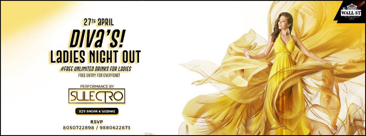 52_wallstreet's tweet photo. The Most Zealous Diva's Ladies Night Out @52WallStreet 

Featuring Sulectro, DJ Sagar &amp; DJ Wizhai, spinning the latest playlist. 

Unlimited Free Drinks for Ladies, Free entry for everyone! https://t.co/kKpqkwdVJk