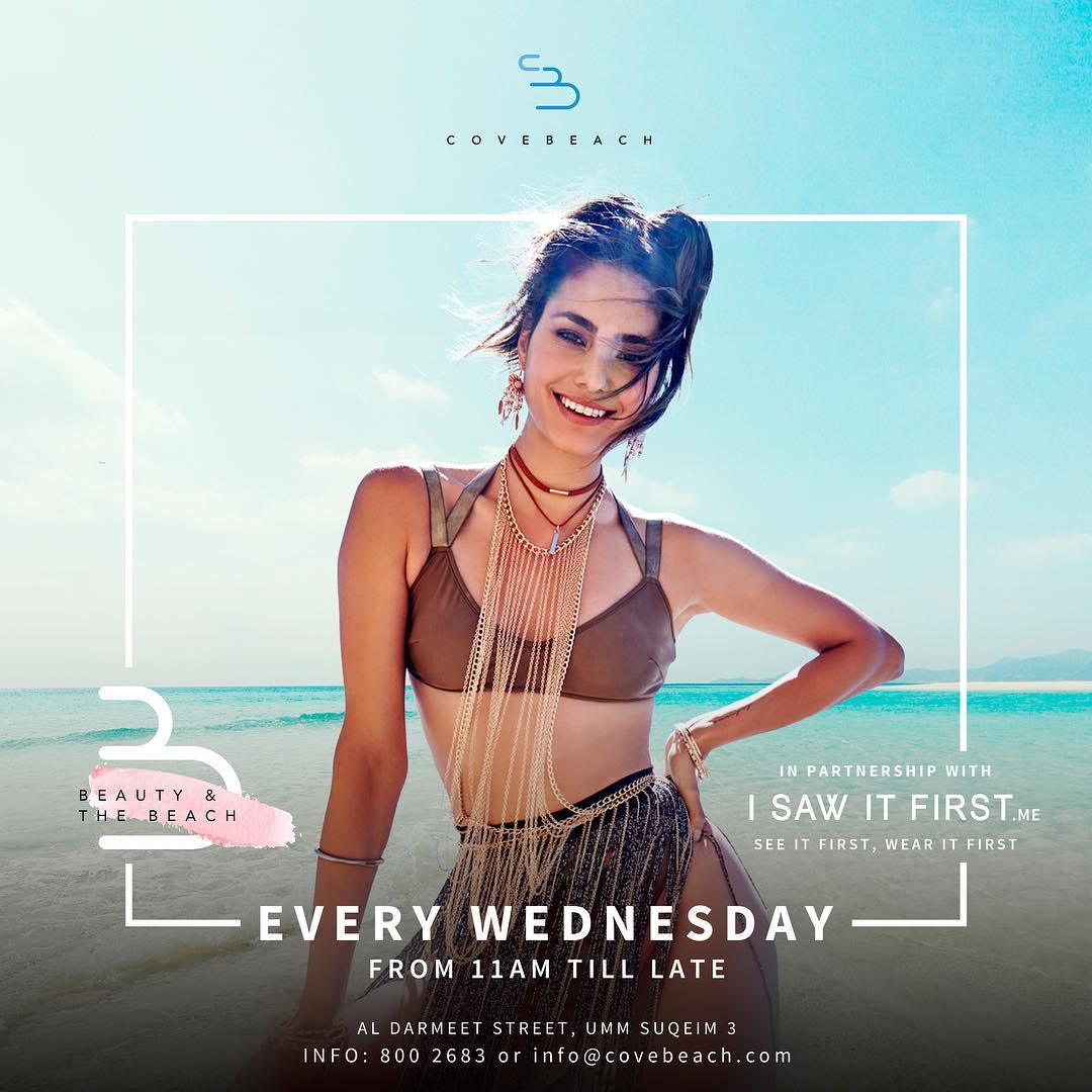 isawitfirst_me's tweet photo. Ladies join us tomorrow for another beauty &amp; the beach event at @covebeachdubai! 🏝

#ISawItFirst
#IWoreItFirst https://t.co/sXtwkes38e