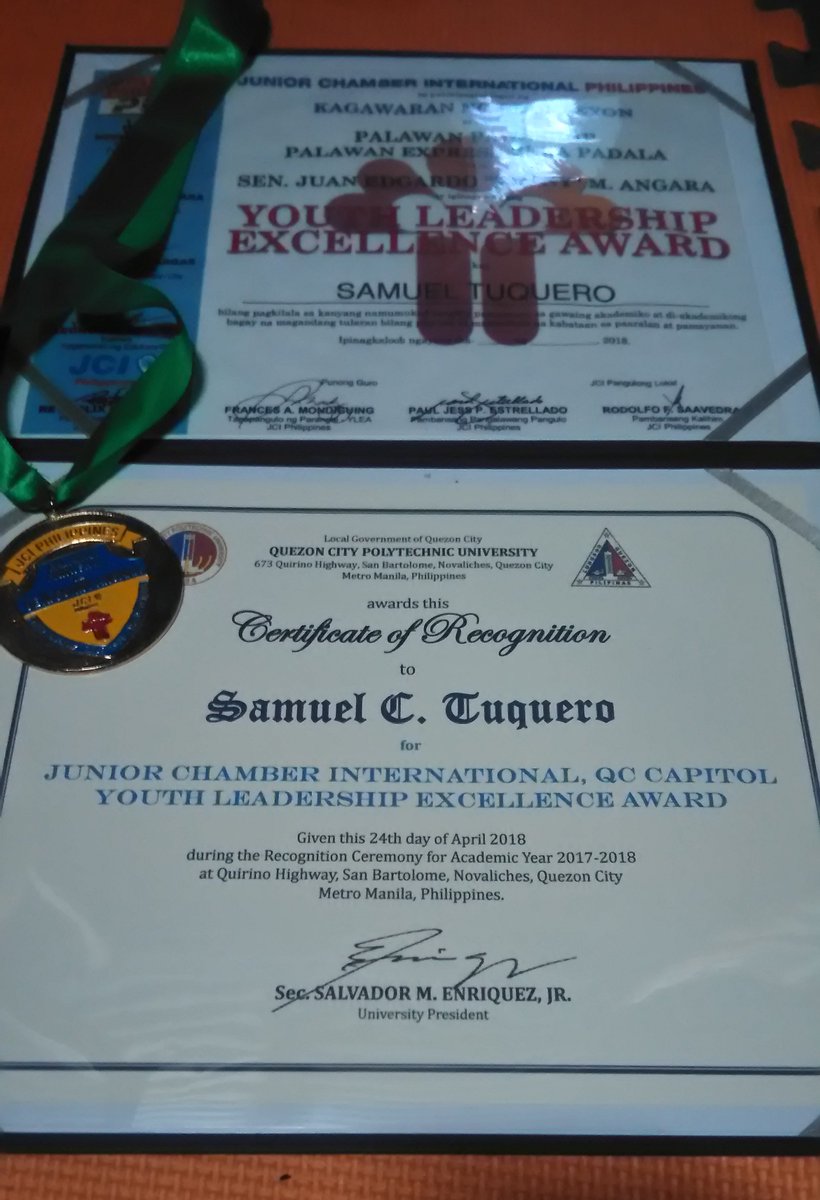 leksxc_'s tweet photo. another achievement. thank you, lord! 😚 #youthleadershipaward #jciph https://t.co/G5K4l3nVJn