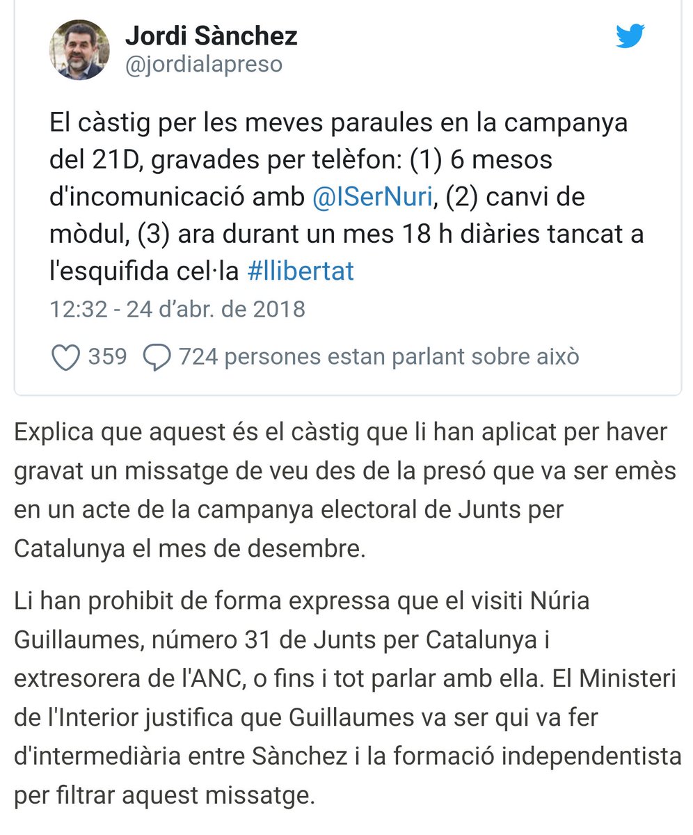 Això demostra que les idees no estàn perseguides, noooooo....