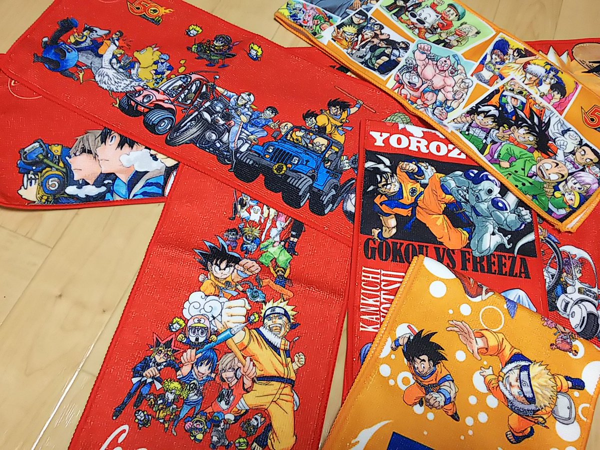 ペキンさん No Twitter コカコーラ ジャンプコラボ マフラータオル18年版をget 今回のマフラー ドラゴンボールは6種類中5種にいるのがうれしい アラレちゃんが多いのもうれしいなあ