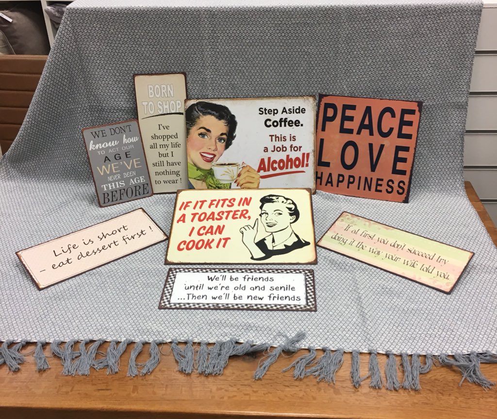 Come along and have a giggle at some of our metal signs! Something for every sense of humour.. #funny #gifts #camberley #signs #metalsigns #surreyhomewares