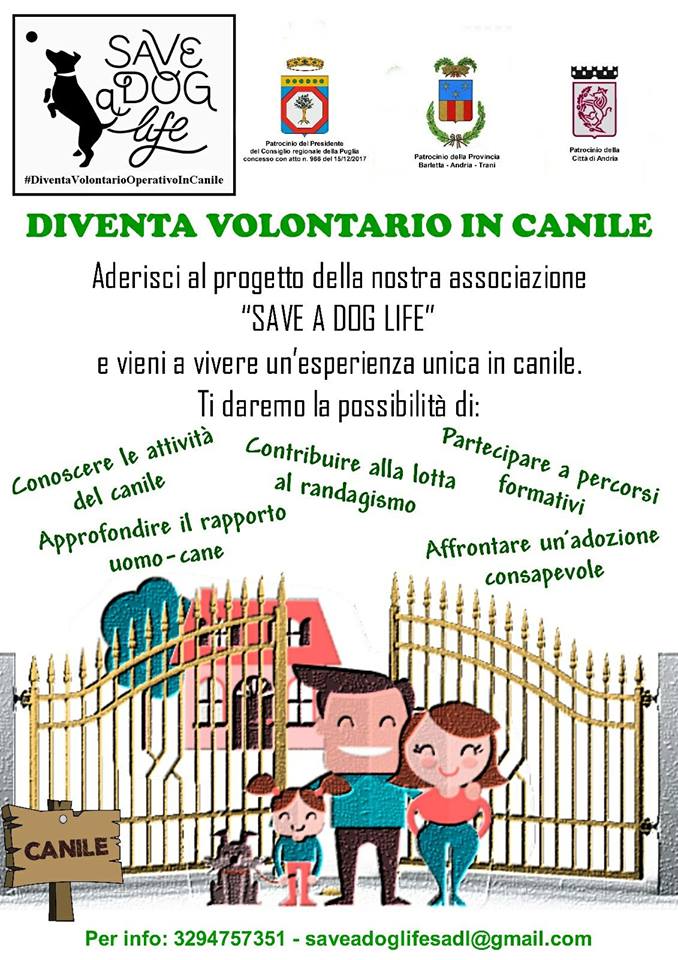 lndc_italia's tweet photo. 📢📢📢 "Diventa #volontario in #canile" è un progetto socio-culturale di #SaveaDogLife, patrocinato dalla @RegionePuglia dalla Provincia #BAT e dal @comunediandria https://t.co/rXzxgAcOyZ #SADL collabora attivamente con le Sez #LNDC di #Canosa e #Trani https://t.co/k0TXMBHhZ2