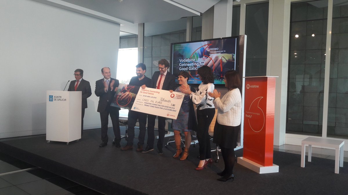 Las ayudas "Conectados por la Accesibilidad" con un valor de 5.000€ son para los proyectos Sense(Z) y <a href="/3DAcoustic/">swinfield</a>  ¡Enhoraburna chicos! #connectingforgood #Galicia