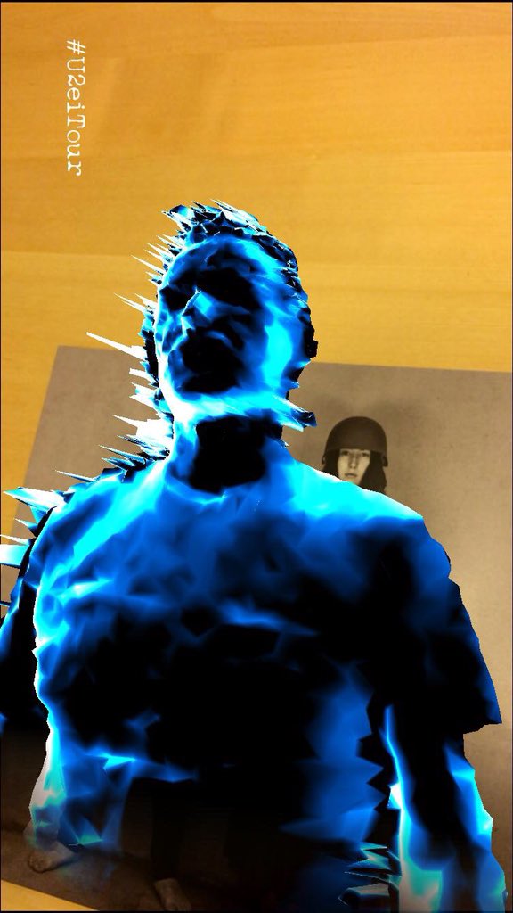 bflosenrab's tweet photo. Woah, scary Bono #U2eiTour #u2experienceapp #AugmentedReality #trippy #loveisallwehaveleft https://t.co/jenOb7bRZk