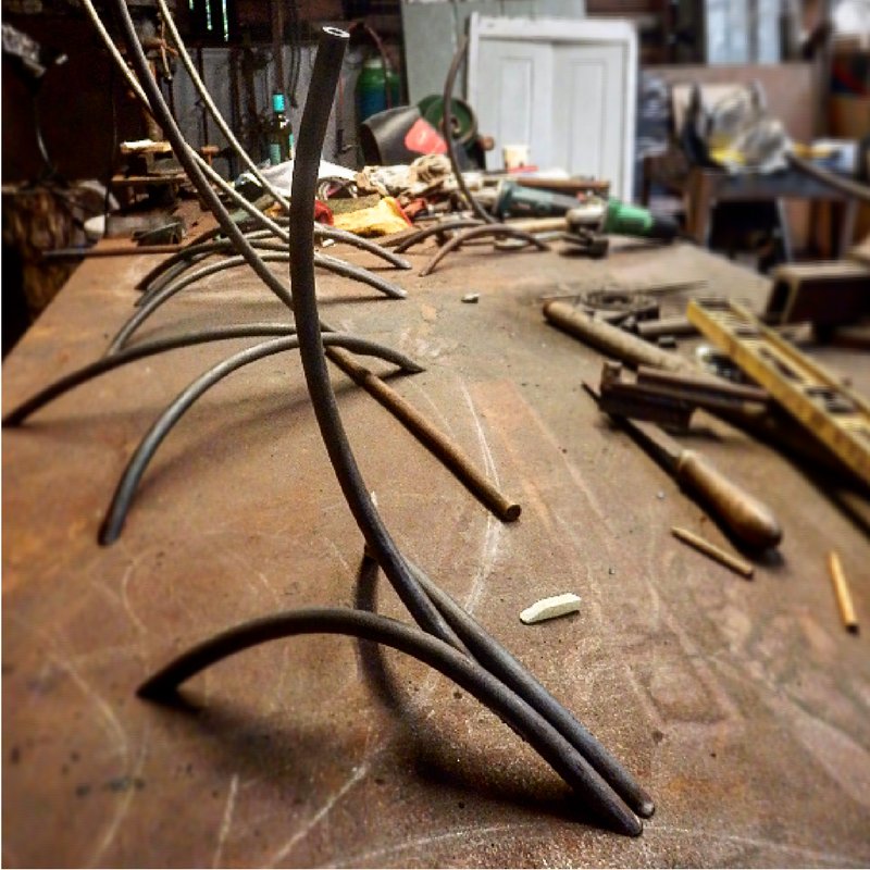 OHolmanDesign's tweet photo. Thats the Lily bases made. Now I must summon stamina for the enduring process of finishing mild steel to a polish finish. Woop Woop.Stock for #livingcraftsuk @livingcraftsuk @ollieholmanart #ollieholman #designer #design #designhouse #innovativedesign #interiordesign #steelart https://t.co/yh6fnKHwOs