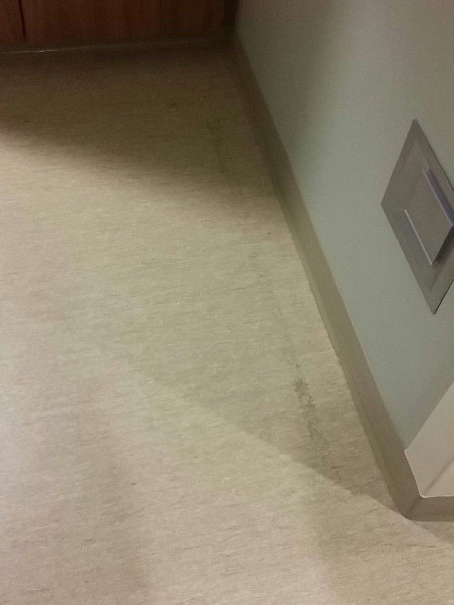 iowaroadtrash's tweet photo. @sanfordhealth is this what you mean by #promiseskept ? Not! Stains on floors holes in walls putty on faucets https://t.co/UQKUQpCG9p
