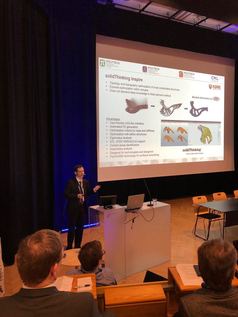 compmechlab's tweet photo. CompMechLab specialists gained a success by making a presentation on CompMechLab achievements at FIRPA conference for addivite manufacturing, held at Nordic3DExpo (Espoo, Finland) on April 18-19. https://t.co/NTzwIz6jop