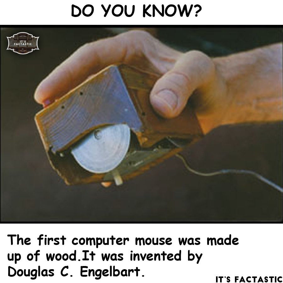 Wow😊😊
.
Follow @itsfactastic
FACTS | MEMES | QUOTES
.
#fact #facts #computer #mouse #mousefacts #wood #factoftheday #factsonly #technology #technologicalfacts #woodenmouse #dailyfacts #douglascengelbart #funfacts #truefacts #didyouknow #woodfacts #computerfacts #itsfactastic