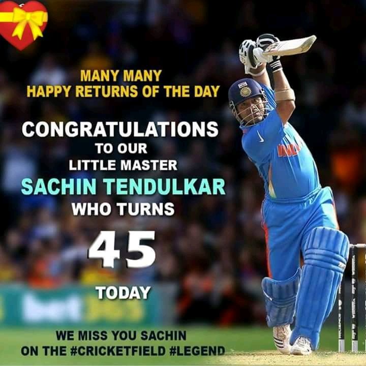 Happy birthday god of cricket. .  # sachin tendulkar 