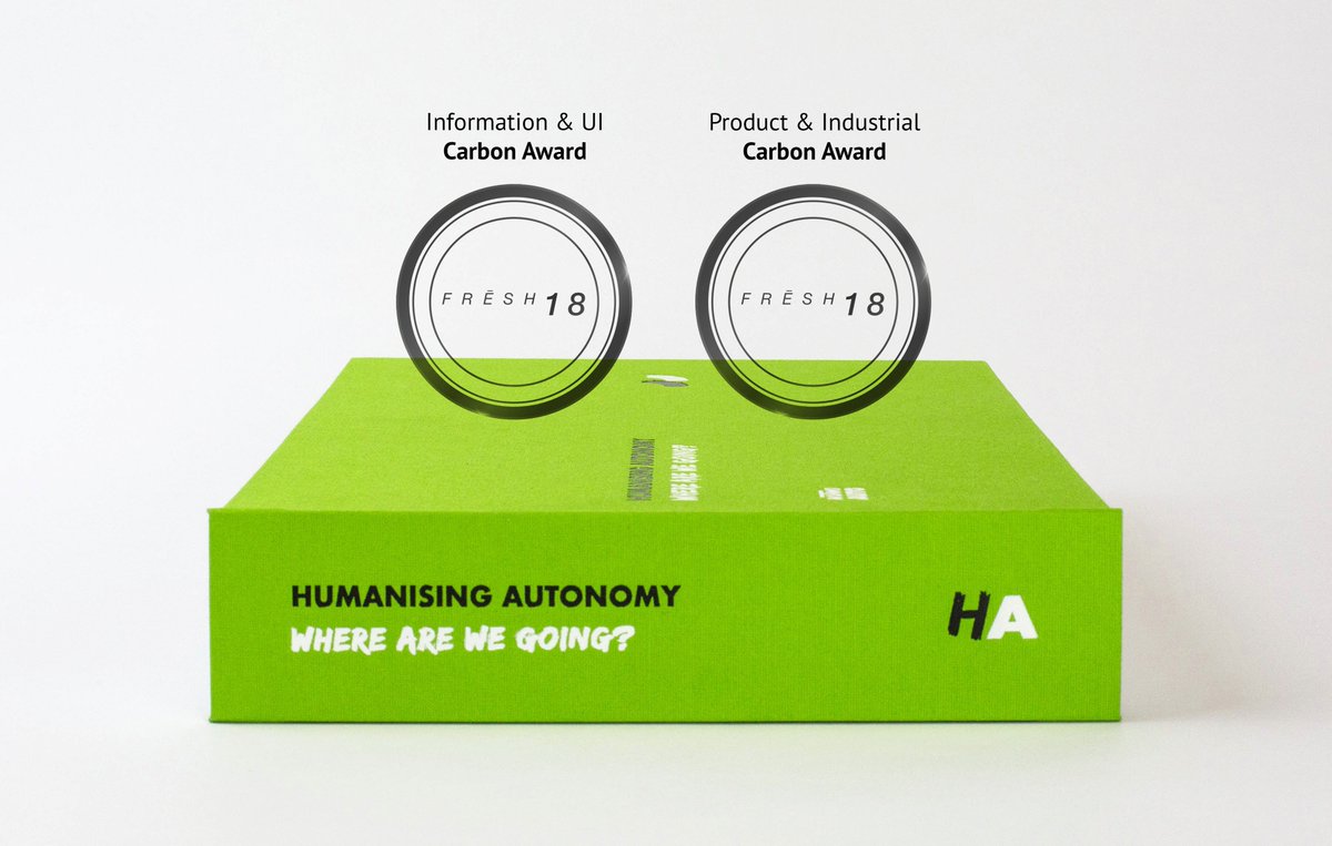 Our new book on UX design for driverless cars, Humanising Autonomy: Where Are We Going? has won not one - but two - Frēsh 18 Carbon Awards! 18.frēsh.com/portfolio/huma… <a href="/fabriktweets/">Fabrik</a> #fresh18