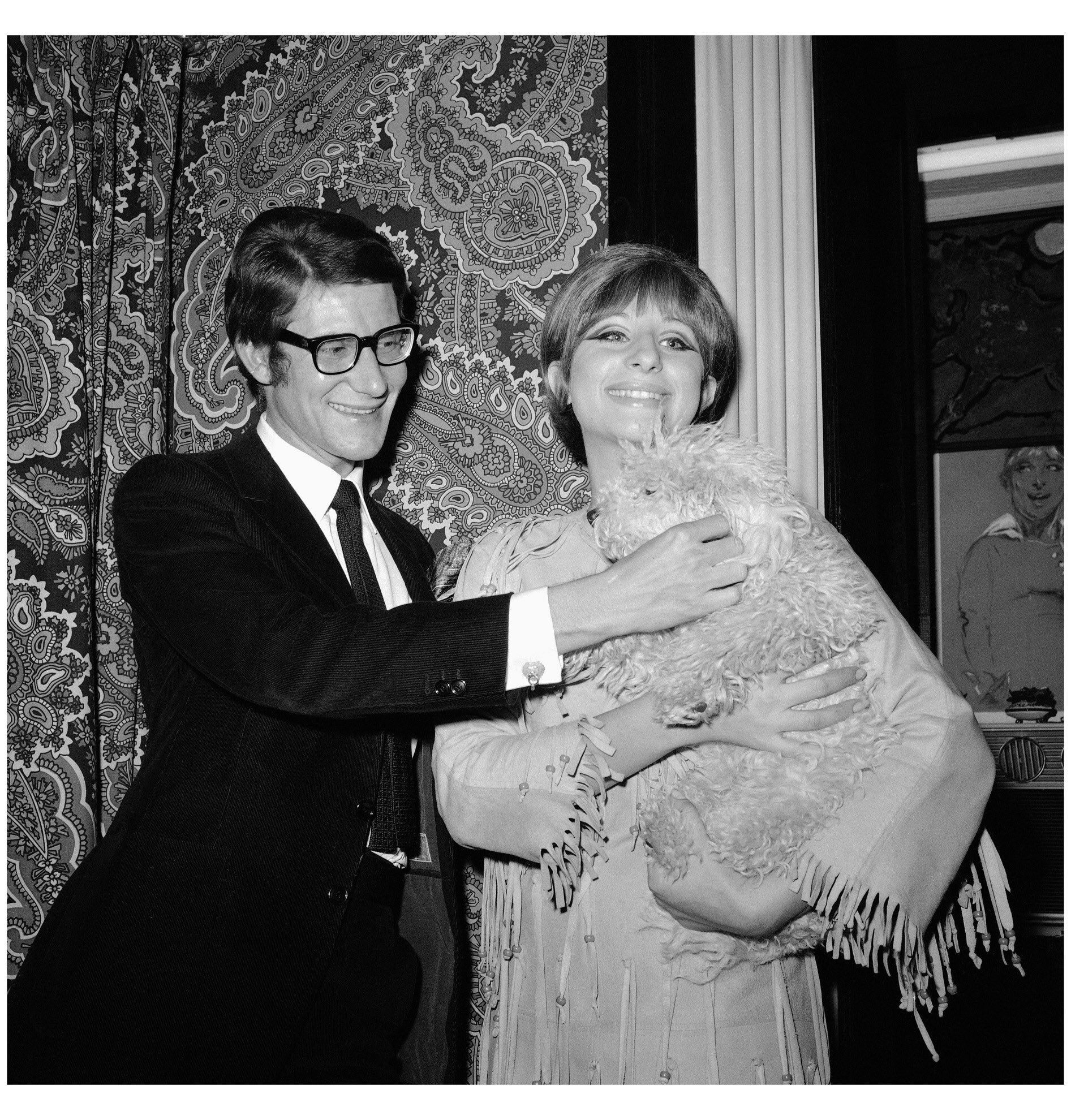 Happy Birthday Barbra Streisand, New York April,  a1942
Barbra Streisand and Yves Saint Laurent -1965 