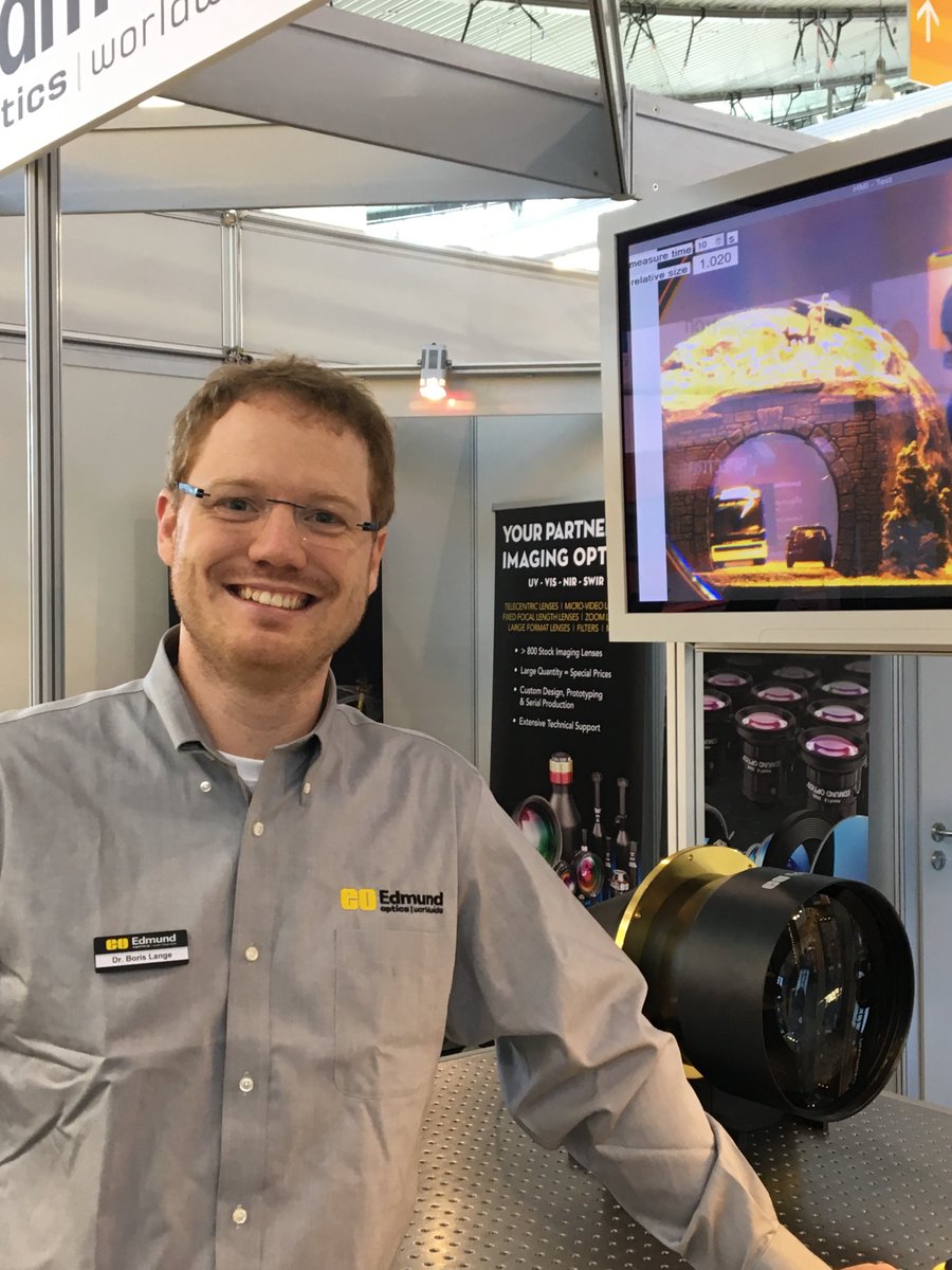 EdmundOptics's tweet photo. Visit Booth 6529 in Hall 6 at 11am to hear Dr. Boris Lange, EO’s European Imaging Director, give a presentation on 'Impact of telecentricity on performance of optical measurement applications.' @Messe_Stuttgart #control2018 #controlstuttgart #controlshow #telecentric https://t.co/jyT24EwhOE