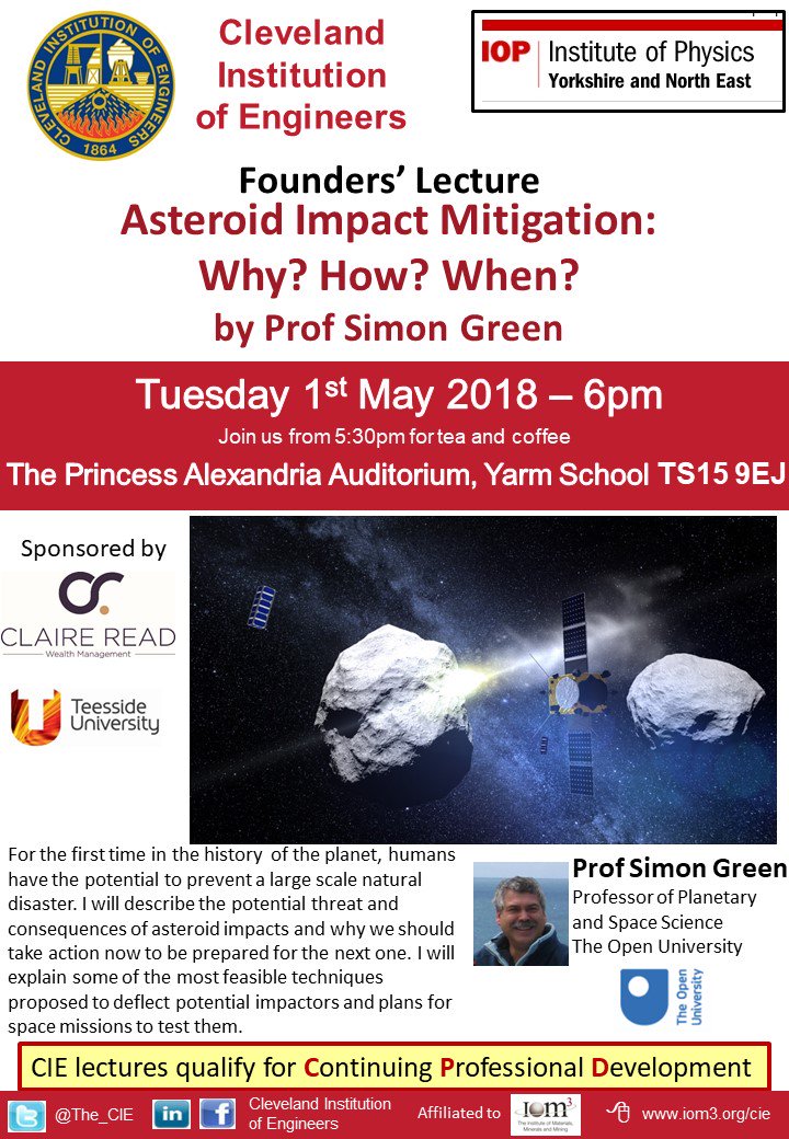 Asteroid Impact Mitigation Why? How? When? - Prof Simon Green
All Welcome! Book Tickets at: thepaaonline.org/whats-on/aster…