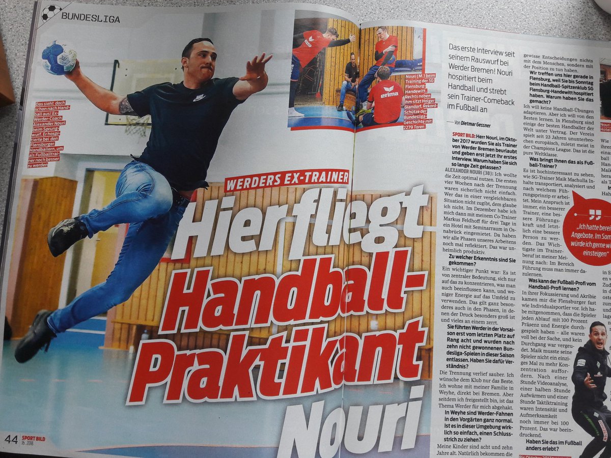 Suomessa Jyrki Heliskoski siirtyi käsipallovalmentajan postista jalkapallon pariin. Saksassa esimerkki päinvastaisesta. Werder Bremenin ex-luotsi Alexander Nouri on siirtynyt valmentamaan handista. #bulifi #käsipallo