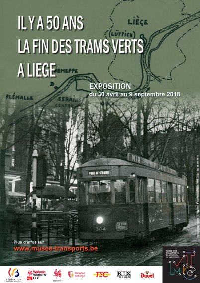 MuseeTransports's tweet photo. Save the date ! Le vernissage de l'expo "Il y a 50 ans, la fin des trams verts à Liège" aura lieu le mercredi 2 mai à partir de 17h30 😀 #museedestransportsencommundewallonie #mtcw #liege #tramvert https://t.co/vB2J0iHok9