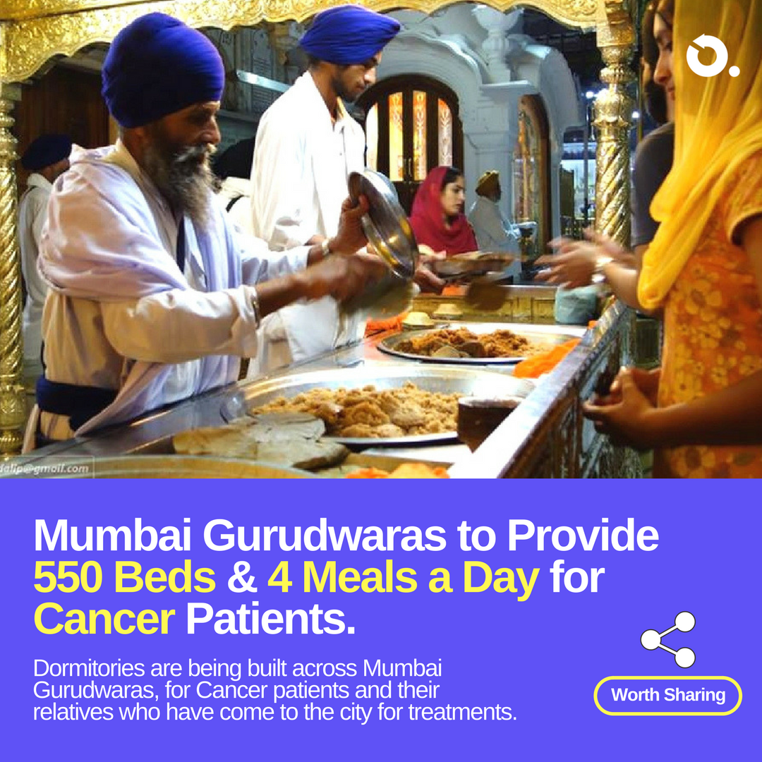 OncoCancerCare's tweet photo. Mumbai’s #Gurudwaras are constructing dormitories to provide beds and meals to Cancer patients who are traveling to the city! #FoundWorthSharing #OncoDotCom #ShareAble - https://t.co/C3VmS05ePn https://t.co/WQUn20mNL2
