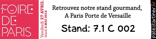J-3 avant la <a href="/foiredeparis/">Foire de Paris</a> ! Comme chaque année, nous serons présents pour vous faire découvrir notre large gamme de pâtes à tartiner saines, naturelles et sans huile de palme 😌👌! 
Retrouvez-nous ! #pateatartiner #chocolartisan #foiredeparis