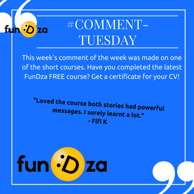 FundzaLitTrust's tweet photo. #CommentTuesday
Take a look at the course information here: https://t.co/4IAzl5WBd8
It's FREE! AND you get a certificate for your CV.
#education #literacy #freecourses https://t.co/Z6zFgnBTGc