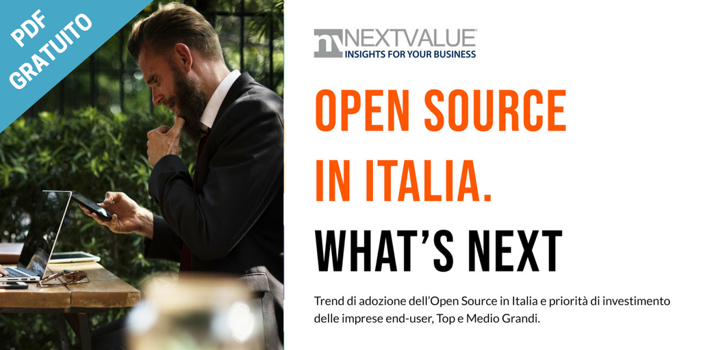 NEXTVALUE's tweet photo. @NEXTVALUE in collaborazione con #AXIOMA e #HOLON presenta il Report che analizza i trend di adozione dell’Open Source in #Italia e le priorità d’investimento delle #imprese end-user, Top e Medio Grandi su un panel di 80 Decisori #IT. Download free PDF: https://t.co/eAXgvCIg1F https://t.co/NHfMTlNZTB
