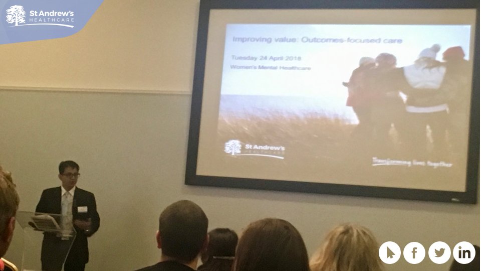 We are hosting our Women's Mental Healthcare Conference today.

Dr Sanjith Kamath, Clinical Director, has opened the conference with an introduction to value based healthcare and how we are developing. 🗣