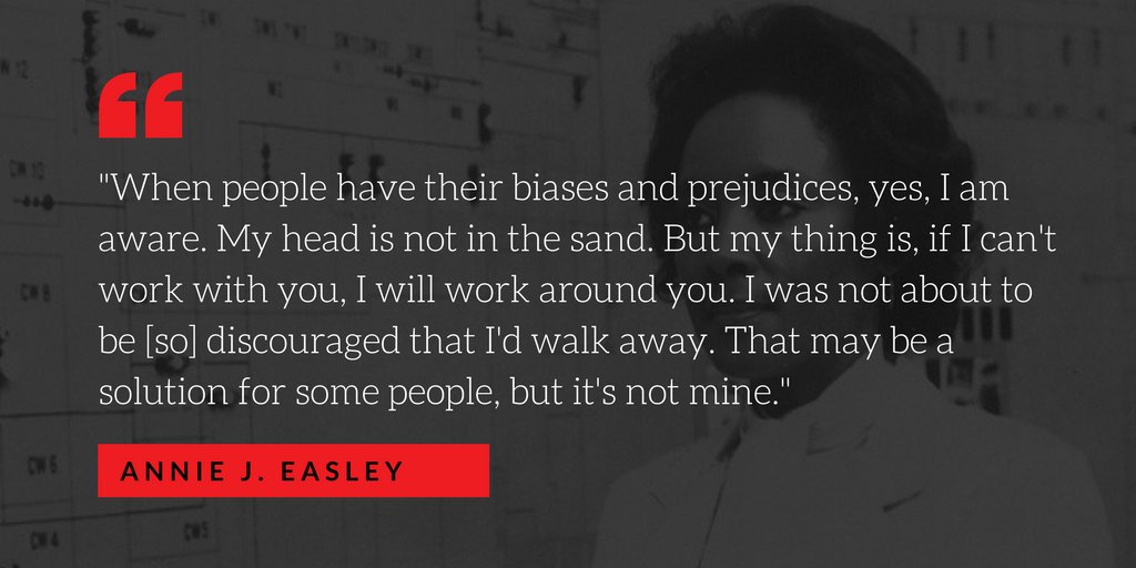 Born on this day in 1933, Annie J. Easley was an African-American computer scientist, mathematician, and rocket scientist who worked for NASA and one of the first African-Americans in her field. Her achievements and attitude continue to inspire today. 
#STEM #InspirationalQuotes