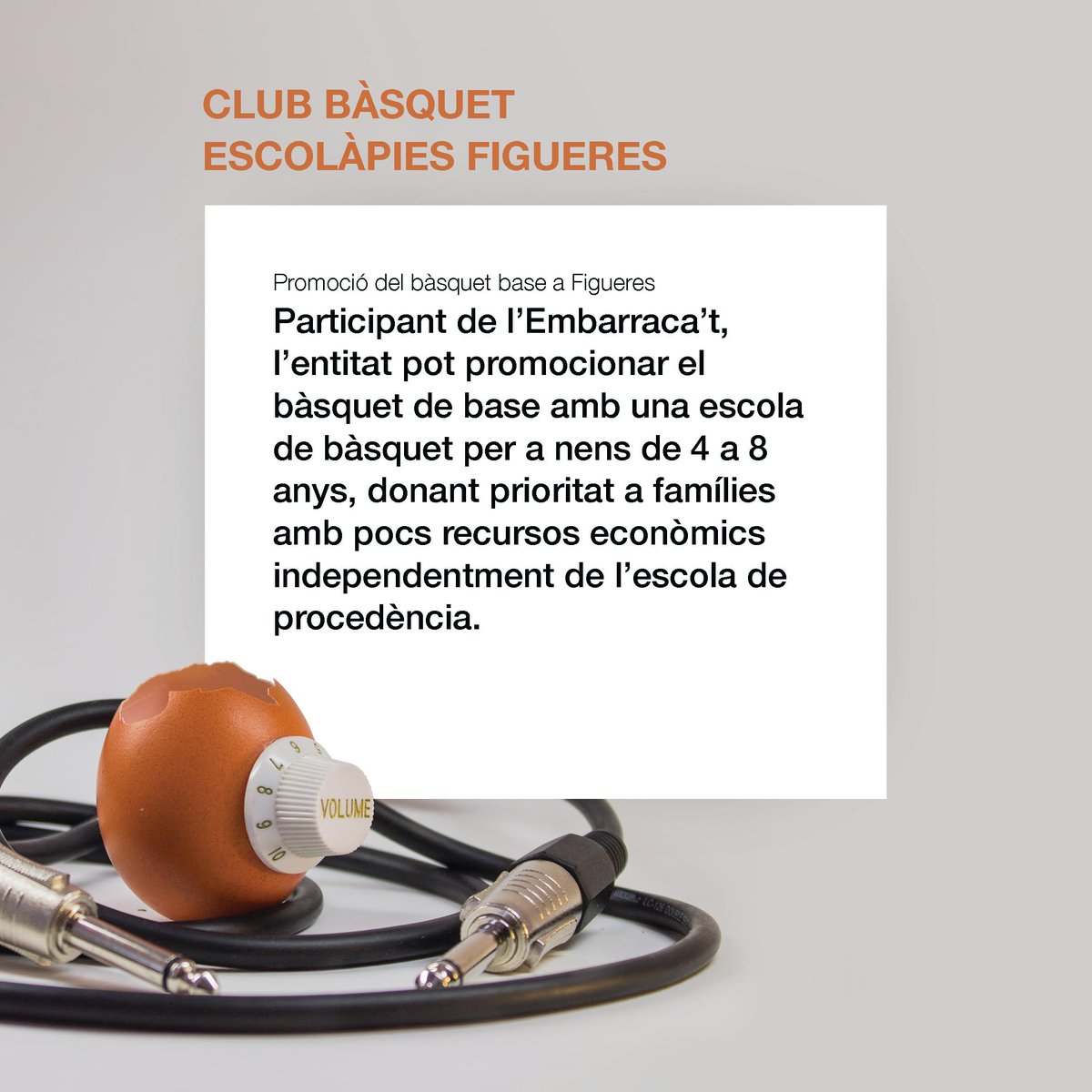 Embarracat's tweet photo. ✊Projecte social de @cbescolapies amb els ingressos de l'#Embarracat de la #SantaCreu18 #Figueres https://t.co/hXvhMOEZEB