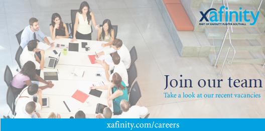Xafinity's tweet image. Take a look at our vacancies on the website - #GeneralCounsel #BDMs #ProjectAnalysts #Consultants #Administrators #IT and much more. Take a look at the full list here -  - xafinity.com/Careers/Curren… … …