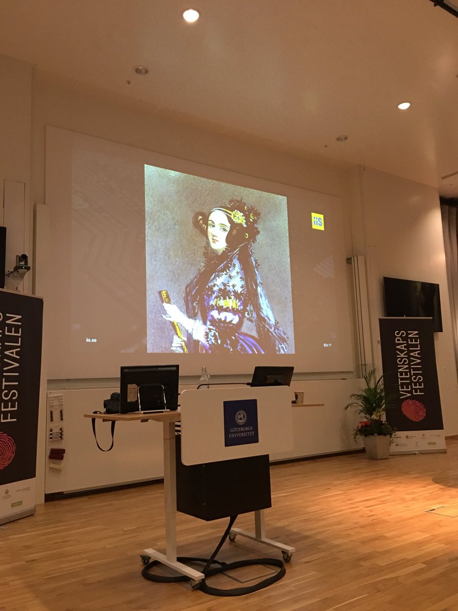 AghedMalin's tweet photo. - Det är vår skyldighet att medvetandegöra oss själva och våra elever om... Handen på hjärtat, när startade digitaliseringen? Ada Lovelace (1815-1852) formulerade den första algoritmen i en fotnot... Kristina Alexandersson från Internetstiftelsen #vetfestlarare #digitalisering https://t.co/4ZtopKpRUP