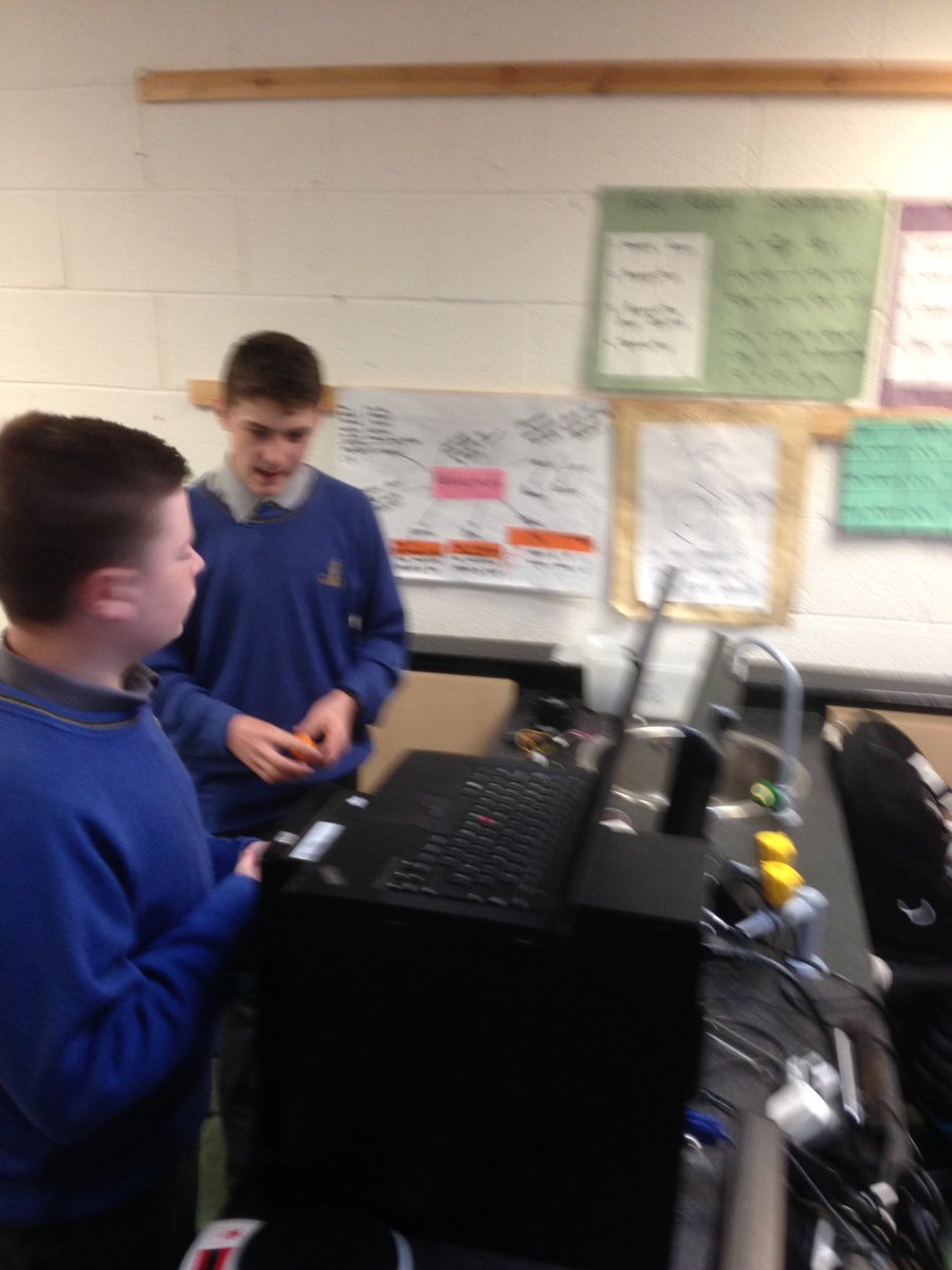 Dcode22's tweet photo. 2nd yr sci busy doing science CBAs looking at chemical reactions, motion sensors, what electrical energy is converted from solar energy using solar panels. Rebound height of basketballs on different surfaces etc. @moylepark @JctScience https://t.co/iwbrIFpNCj