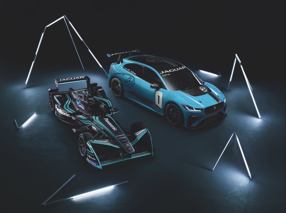 JaguarRacing's tweet photo. The future is ⚡! We can't wait to see the incredible Jaguar #IPACE #eTROPHY electrify the city centre streets of Berlin alongside our #ITYPE2. #RaceToInnovate @FIAFormulaE https://t.co/AbNZRgBMTD