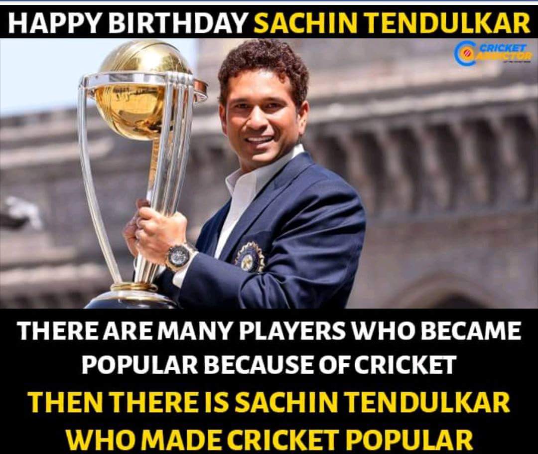 Indian cricketer master blaster sachin tendulkar today happy birthday in wish........ Tendulkar 