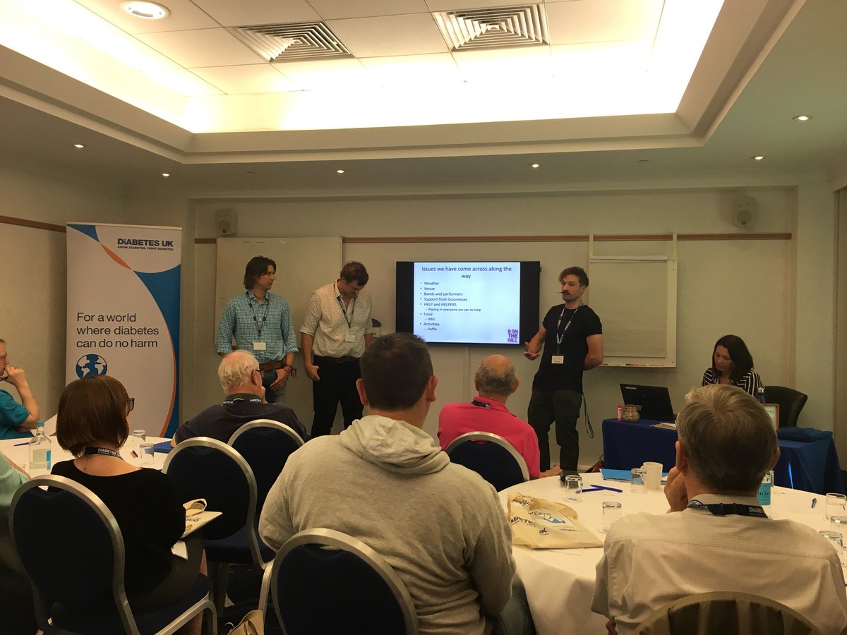 BontheHill's tweet photo. At the weekend we were invited to present #bonthehill at a @DiabetesUK conference. Our exciting method of raising awareness and fundraising was welcomed with great interest. Thank you for having us! #curingdiabetesonepartyatatime https://t.co/FLgra3fDsa