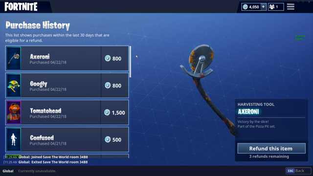 FortniteEsp_'s tweet photo. ⚠✔Solo puede reembolsar los artículos comprados en los últimos 30 días.✔⚠ https://t.co/5LMiibE00F