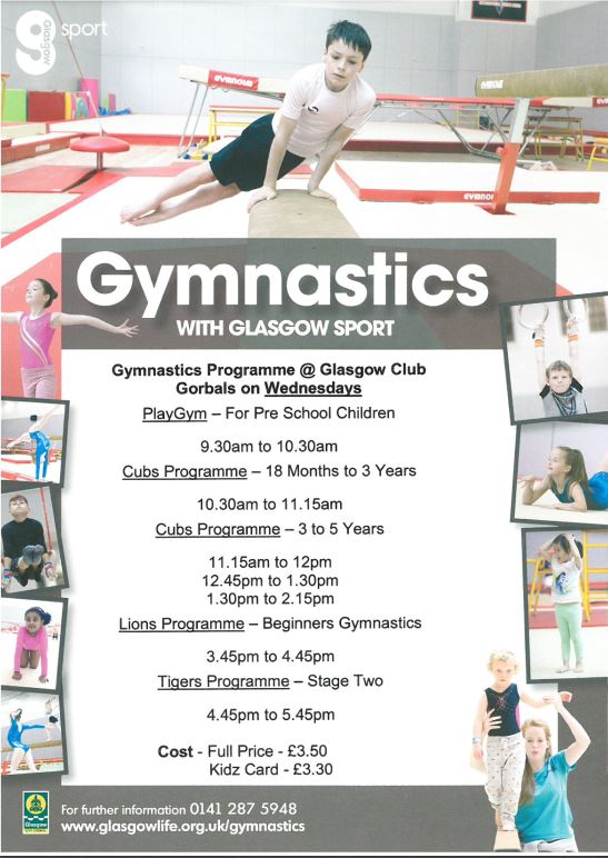 Glasgow Gymnastics (@glagymnastics) on Twitter photo Our sessions at Gorbals are back on tomorrow, we have spaces left for aspiring Gymnasts of all ages and ability. To book please call 0141 287 5948
<a href="/BlackfriarsP/">Blackfriars Primary</a> <a href="/StFrancis_PS/">St Francis PS&NC</a> <a href="/HolyCrossPri/">Holy Cross Primary</a> <a href="/AnnetteStreetPS/">Annette Street PS</a> <a href="/StBridesPS/">St Bride's Primary School, Glasgow</a> <a href="/cuthbertsonpri/">Cuthbertson Primary School</a> <a href="/pollokshieldsps/">Pollokshields PS</a> <a href="/SAPC_Glasgow/">SAPC Community Sports Hub - SCIO</a> Our sessions at Gorbals are back on tomorrow, we have spaces left for aspiring Gymnasts of all ages and ability. To book please call 0141 287 5948
<a href="/BlackfriarsP/">Blackfriars Primary</a> <a href="/StFrancis_PS/">St Francis PS&NC</a> <a href="/HolyCrossPri/">Holy Cross Primary</a> <a href="/AnnetteStreetPS/">Annette Street PS</a> <a href="/StBridesPS/">St Bride's Primary School, Glasgow</a> <a href="/cuthbertsonpri/">Cuthbertson Primary School</a> <a href="/pollokshieldsps/">Pollokshields PS</a> <a href="/SAPC_Glasgow/">SAPC Community Sports Hub - SCIO</a>