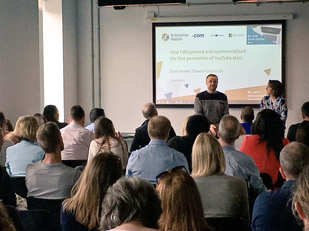 e_nation's tweet photo. Our @GreenfieldEmma interviews @domsmales from @TeamGleam who represents top online influencers including @Zoella #GoandGrow https://t.co/WI7s6yQchR