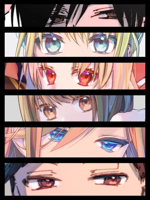 #このタグを見た人は自分の絵柄の目部分を見せる
最近のです 