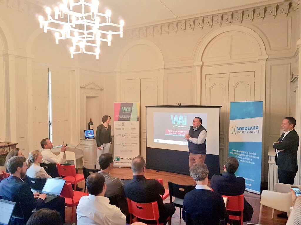 Khikoantivol's tweet photo. Merci pour la présentation programme d'accélération #WAIBoost #Saison4 à #Bordeaux pour faire co-innover #Startups et #ETI @Bdx_E @mabanque_bnpp @InnovMakers @WAI_BNPP #iot #go4iot @lavaurpascal https://t.co/mS1P0SYlof