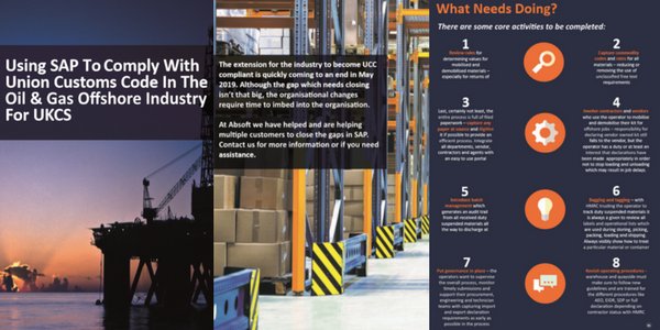 Absoft_Limited's tweet image. What have you done so far and what else needs doing for Union Customs Code compliance? View the presentation with recommended steps: ptdrv.linkedin.com/n6wpq7v  #UCC #UK #UnionCustomsCode #Customs #TradeCompliance #oilandgas #SAP #offshore