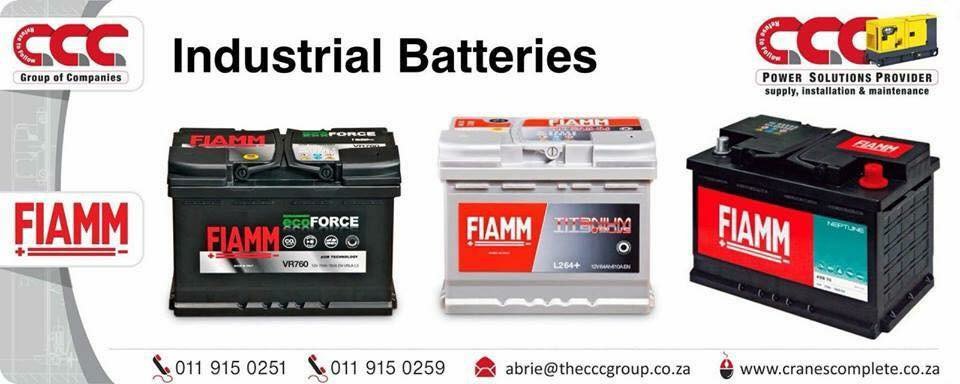 CranesComplete's tweet photo. We are proud suppliers of the FIAMM range of industrial batteries.
#cranecompleteandcomponents #CCC #cranes #FIAMM #IndustrialBatteries #PowerSolutions #CCCgroup #cirobertson #Taigeis
email: abrie@thecccgroup.co.za https://t.co/IvfHY4hQED