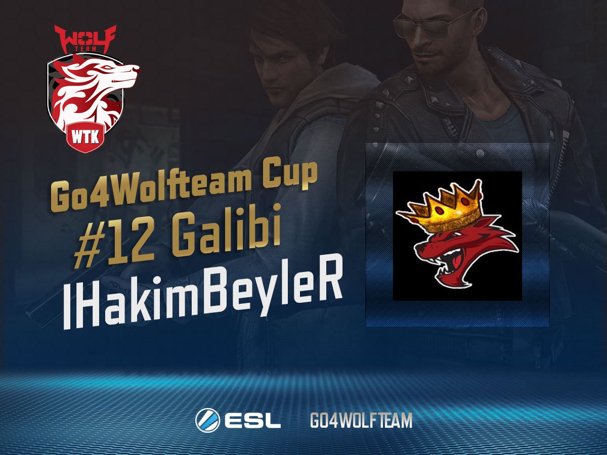 ESL_Turkiye's tweet photo. Go4Wolfteam 'in 12.Hafta Şampiyonu IHakimBeyleR ekibini tebrik ediyoruz!
Unutmayın her hafta ödüllü turnuvaya katılım yapabilir, siz de kazanabilirsiniz!
#Go4Wolfteam #go4WT #WTK2018 https://t.co/L1GZofRvK6