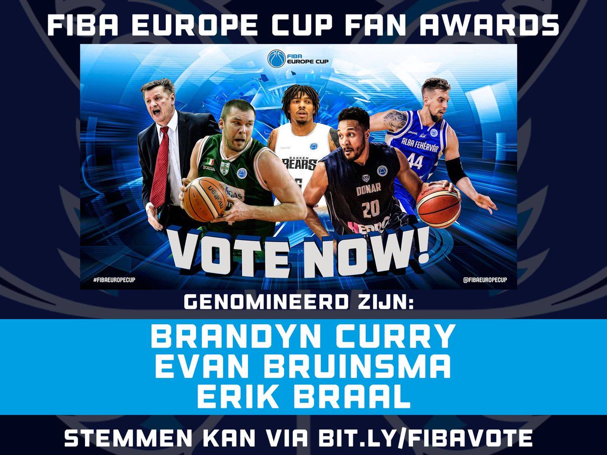 Hebben jullie al gestemd voor de FIBA Fan awards? Er zijn een taal Donarspelers genomineerd en Coach Braal ook! Stem snel op bit.ly/fibavote . Gewoon het rondje aanklikken of tikken!

bit.ly/fibavote