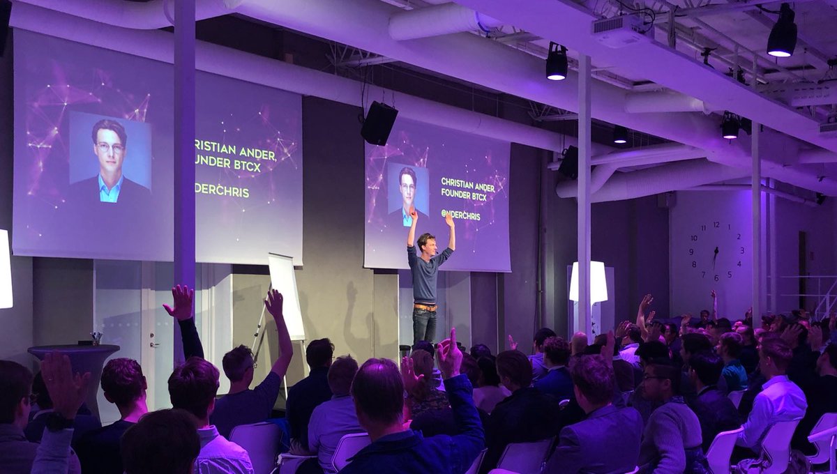 nderchris's tweet photo. Great audience yesterday at the BLOXPO preview meetup.

See you att THE real thing 17th of May https://t.co/DemZohvzdm

#bitcoin #value #blockchain https://t.co/ZZ2KOGB1oh