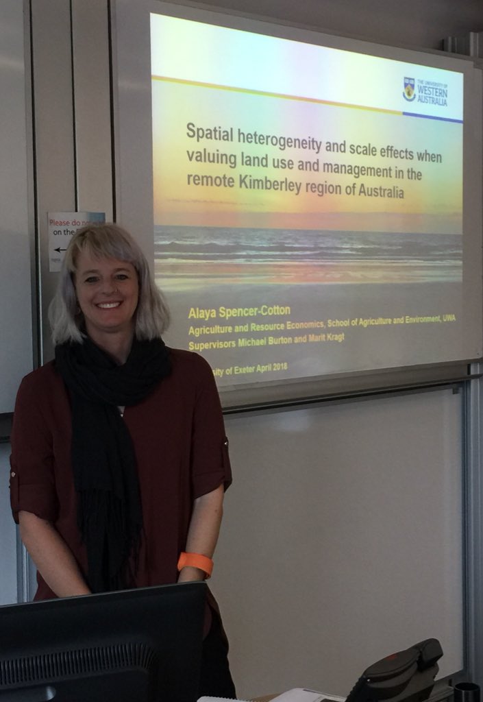 KatrinaJDavis's tweet photo. We’re excited to have @alaya_sc from @AREatUWA presenting her work on #spatial #heterogeneity and #ScaleEffects in land #valuation and #management @maritkragt #MBurton @Leep_Institute @UniofExeter @uwanews https://t.co/qWAYpK30Rq