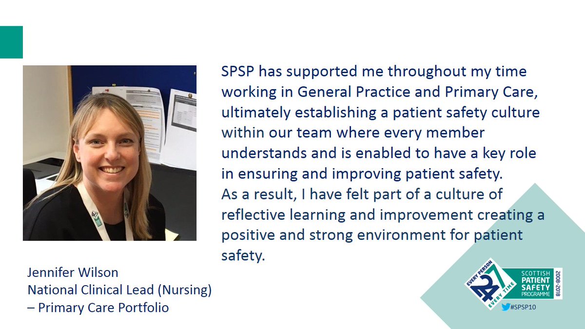 SPSP_PC's tweet image. Jennifer Wilson our Nurse Clinical Lead gives her thoughts on SPSP. #SPSP10 @jenniferPN10