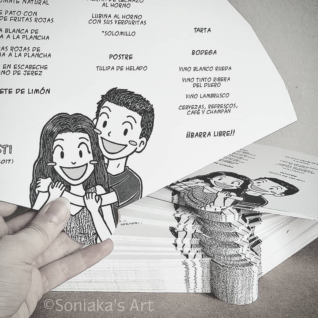 soniakasart's tweet photo. Encargo personalizado: Carta Menú de una Boda 💒💑💕
Personalised commission: Menu Card of a Wedding 💒💑💕
#SoniakasArt #commission #encargo #encargospersonalizados #cartamenu #weddingmenucard #weddingmenu #menucards #weddingdesign #wedding #boda #design #cartoon https://t.co/pUS9KvXrYB