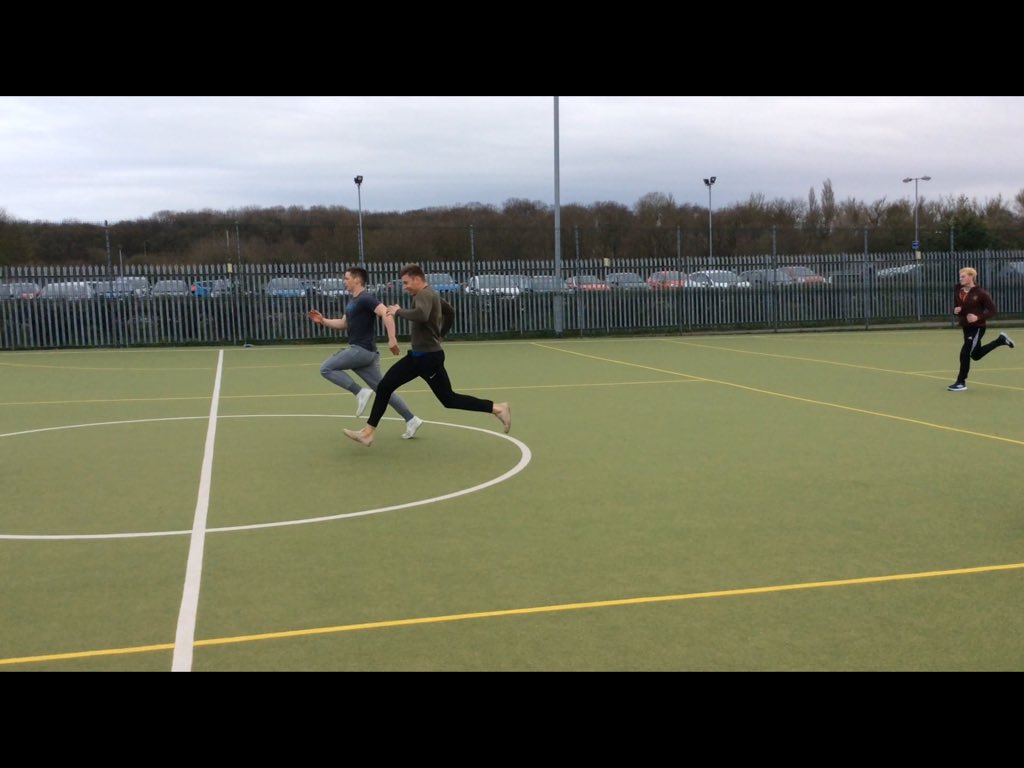 tim_hotchin's tweet photo. @SportUniformedS L3 PT’s delivering &amp; taking part in group interval sprint sessions on the MUGA @NorthLindsey College.

Learning how to structure work:rest ratios using measurements of time to monitor max intensity within a group setting. https://t.co/c7cBQgedSL